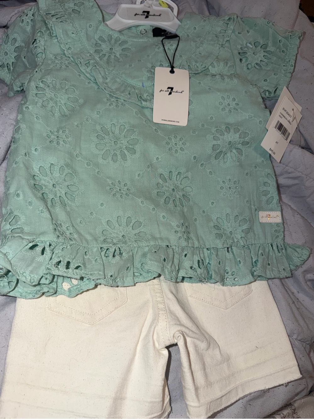 Girls 7 for all mankind shorts set 4t NWT
